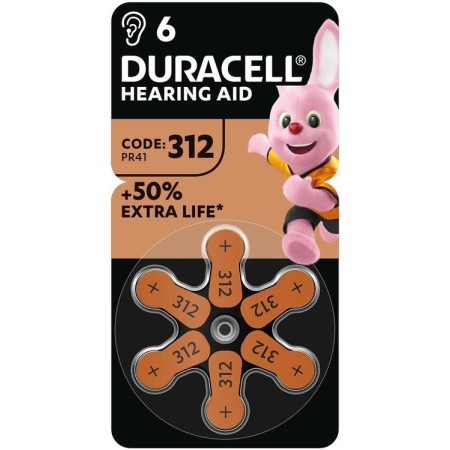 Batterie Acustiche 312 in confezione da 6