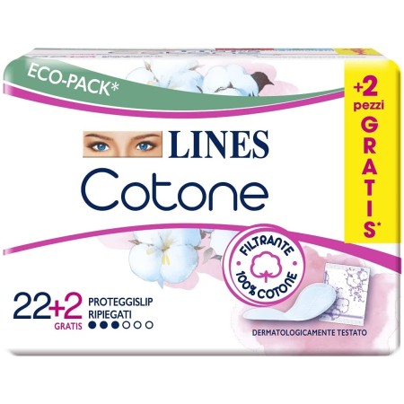 Lines Cotone Assorbente Filtrante 100% Cotone conf 22+2pz