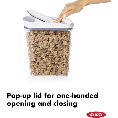 OXO tappo Contenitore per Dispensa POP 3.2 L informazioni di apertura