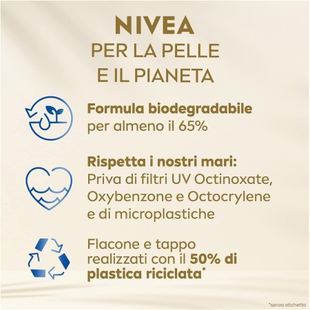 benefici per la pelle e il pianeta  Nivea Sun Crema Viso Antimacchia Luminosa con Protezione 50+