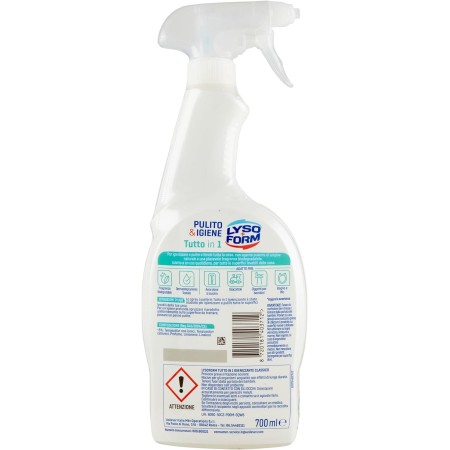 informazioni Lysoform Disinfettante Superfici Spray Tutto in 1 Classico 700 ml