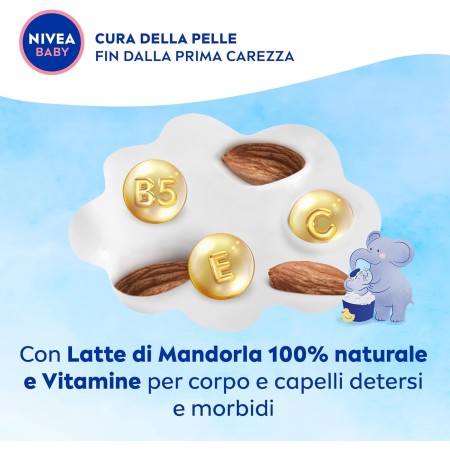 Nivea Baby Gel Doccia dai Capelli ai Piedini 500 ml vitamine contenute
