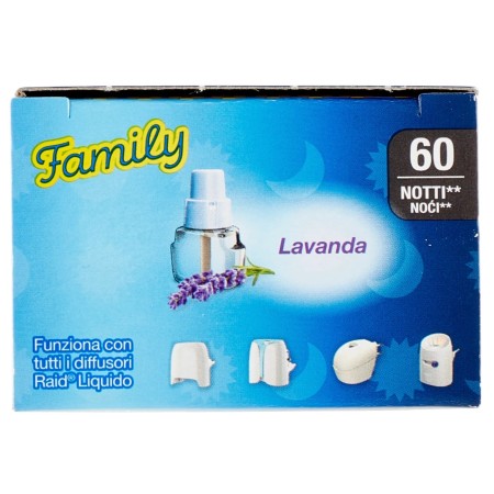 diffusori compatibili Raid Family Liquido Ricarica Antizanzare alla Lavanda, 60 Notti - 36ml
