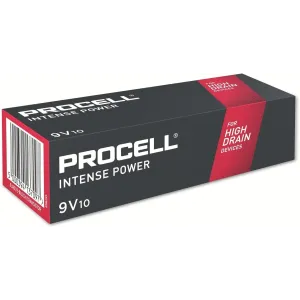 Procell Intense Batteria 9v alcalina pacco da 10pz