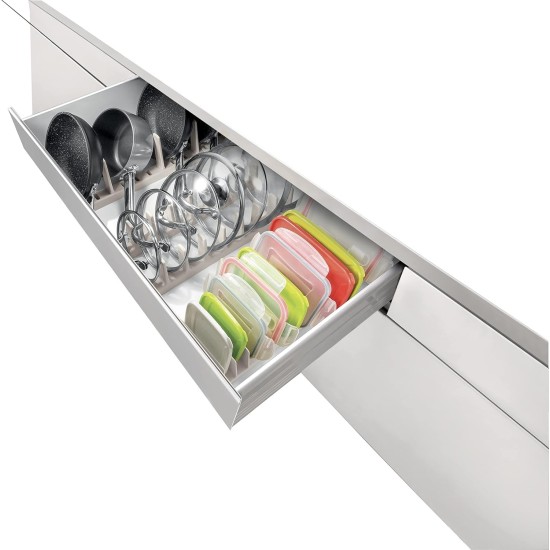 Tescoma Porta Coperchi con 8 coperchi dentro il cassettone