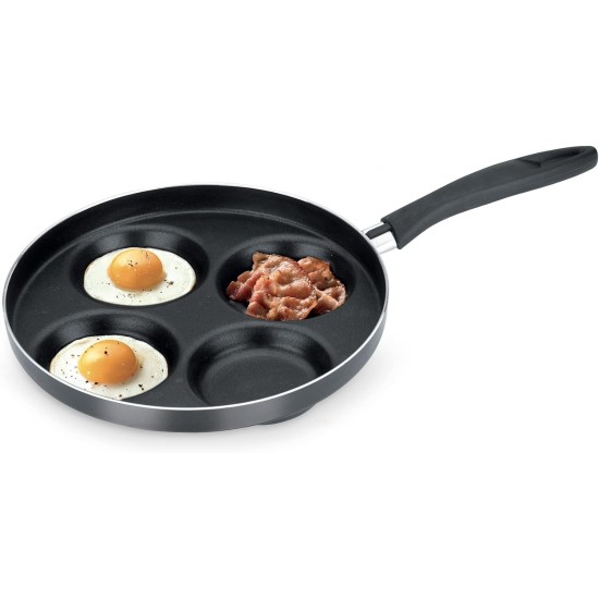 Tescoma Padella Quattro Cerchi - 24 cm - Perfetta per Pancakes, Uova e Hamburger