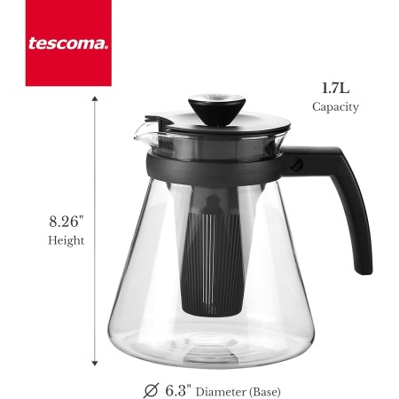Tescoma Teo Teiera con Filtro - Vetro, 1.7 L - art. 646624