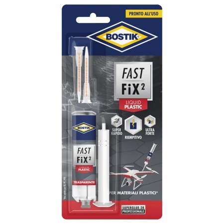 Bostik Fast Fix 2 - Colla per plastica bicomponente forte10g