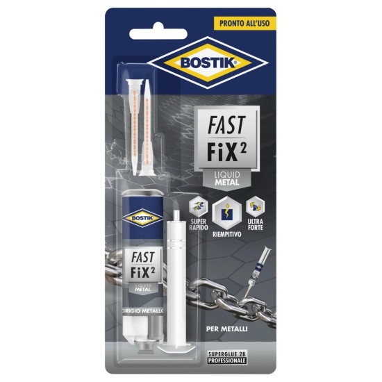 Colla Ripara Metallo Bostik Fast Fix 2 - Metallo Liquido Bicomponente