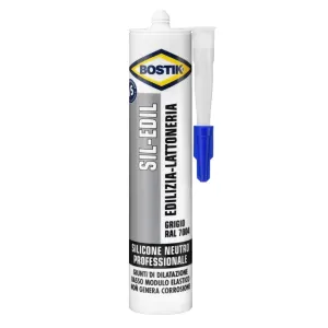 Bostik Silicone Neutro per Edilizia e Lattoneria 300ml - Grigio