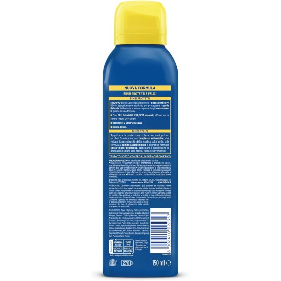 informazioni Bilboa Protezione Bimbi Spray Solare Protezione 50+ - 150ml