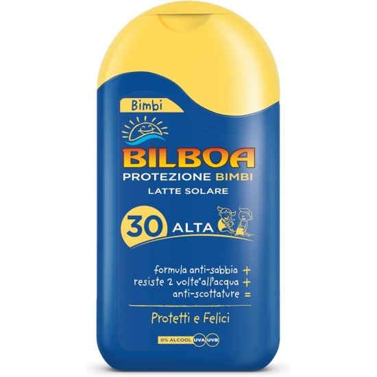 bilboa bimbi latte solare spf30 200 ml bambini