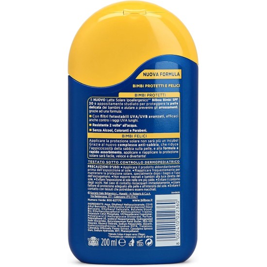 in formazioni Bilboa Bimbi Latte Solare Bambini con Protezione SPF 30