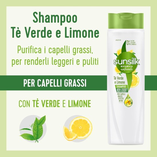 benefici Sunsilk Shampoo Tè Verde e Limone
