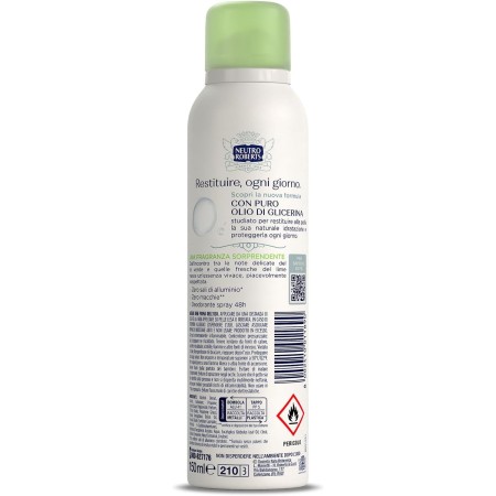 informazioni Neutro Roberts Deodorante Spray Fresco Verde Tè Verde e Lime