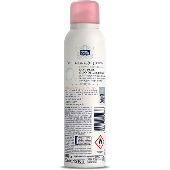 ingredienti Neutro Roberts Deodorante Spray Fresco Rosa - Monoi e Fresia
