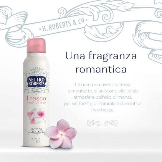 fragranza Deodorante Spray Fresco Rosa - Monoi e Fresia