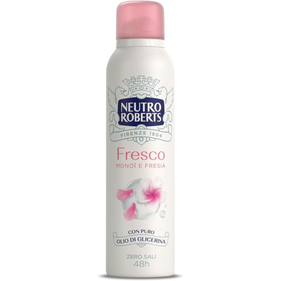 Neutro Roberts Deodorante Spray Fresco Rosa - Monoi e Fresia 150ml