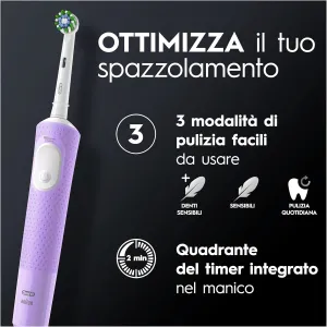 Spazzolino Elettrico Ricaricabile Vitality Pro Sensitive Plus - Lilla 2