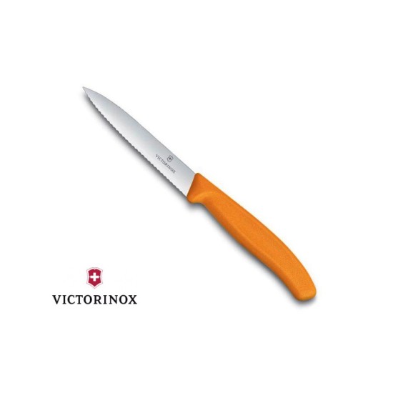 Victorinox Coltello da Tavola Seghettato - manico Arancio lama da 10cm