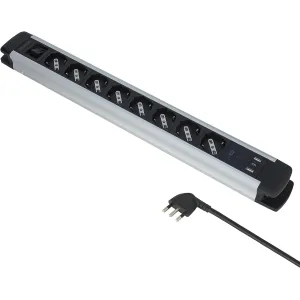 Electraline 61922 Ciabatta 8 prese Con 2 USB 1USB-C
