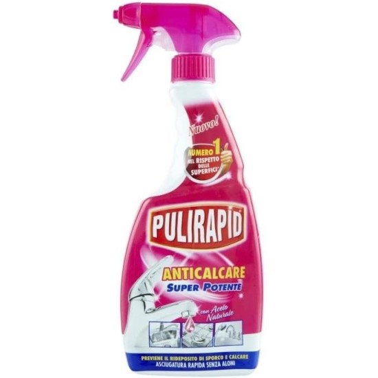 Pulirapid spray  Anticalcare Super Potente con Aceto - Igienizzante