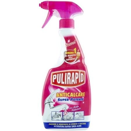 Pulirapid spray  Anticalcare Super Potente con Aceto - Igienizzante