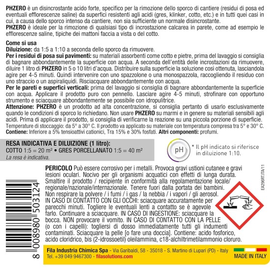 come si usa Fila Phzero