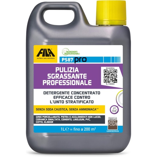 Fila PS87 Pro Sgrassante Professionale Pulizia, smacchiante e decerante 1lt
