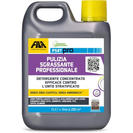 Fila PS87 Pro Sgrassante Professionale Pulizia, smacchiante e decerante 1lt