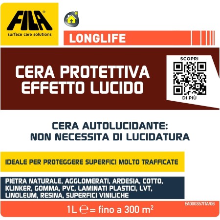 etichetta fila longlife cera autolucidante a effetto lucido