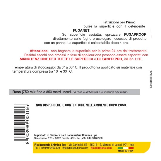istruzioni d'uso FUGAPROOF