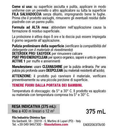 come si usa Fila SALVADOCCIA