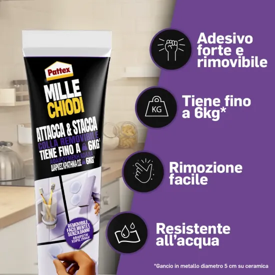 punti di forza Pattex Millechiodi Attacca e Stacca
