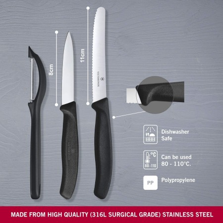 Victorinox Set di Coltelli con Pelaverdure - Ideale per la Cucina