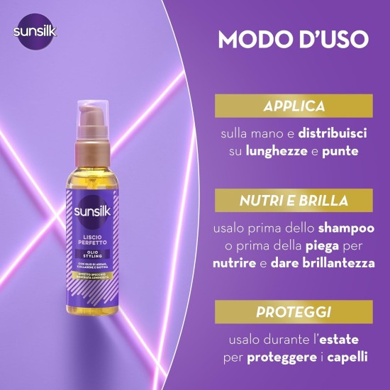come usare Sunsilk Olio Styling Liscio Perfetto