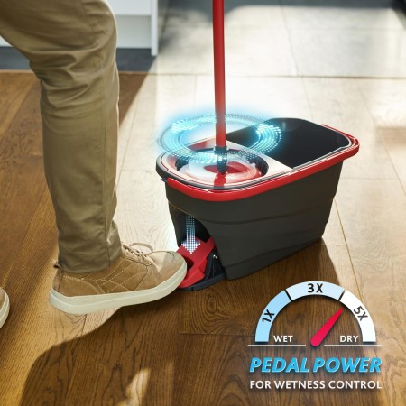 VILEDA TURBO SMART - Set Lavapavimenti con Pedale, Mocio Microfibra