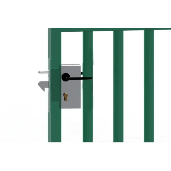 Dettaglio serratura a gancio IBFM Art 447 per cancelli scorrevoli