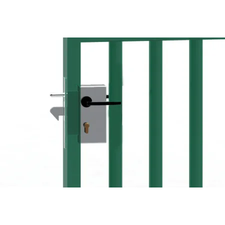 Dettaglio serratura a gancio IBFM Art 447 per cancelli scorrevoli