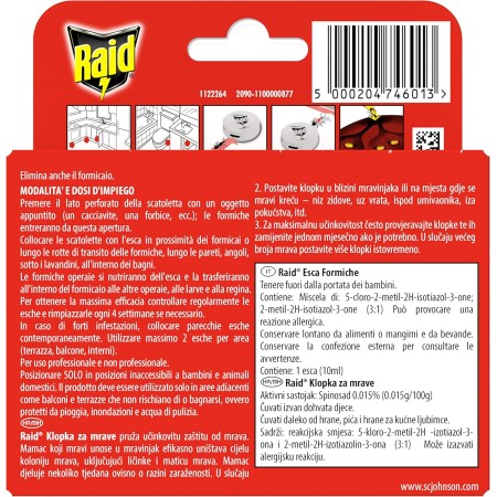 Modalità d'uso Raid Esche formiche 1Pz.