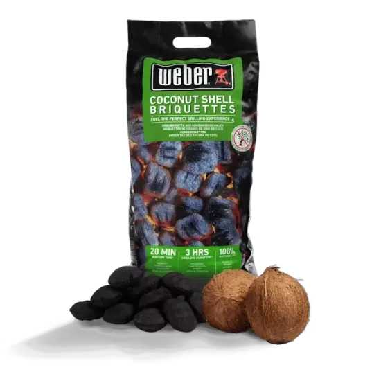 Weber Bricchette Carbone Guscio di Cocco 8 kg