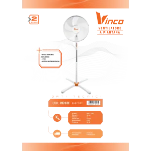 Ventilatore a Piantana Vinco 40 cm 45 W 2
