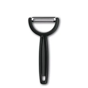 angolazione sotto Pelaverdure Nero Victorinox Ypso  – Lama Dentellata 14,5 cm