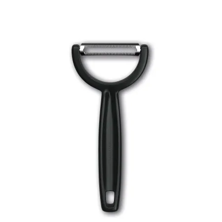 angolazione sotto Pelaverdure Nero Victorinox Ypso  – Lama Dentellata 14,5 cm