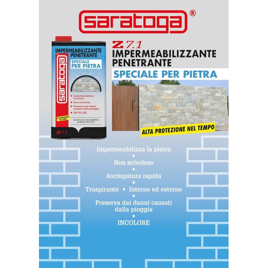 caratteristiche principali Impermeabilizzante Saratoga Z7.1 - 1Lt