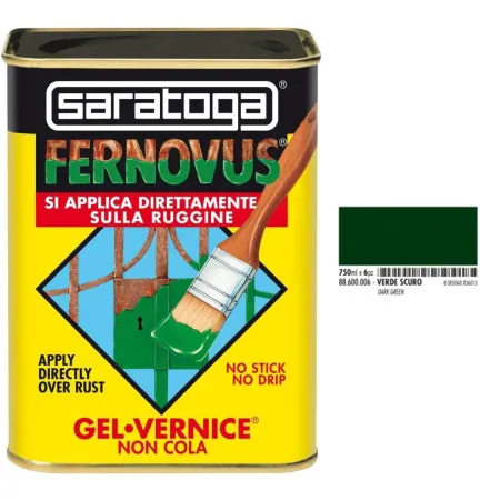 Saratoga Fernovus Vernice Gel Antiruggine 750ml - verde scuro brillante