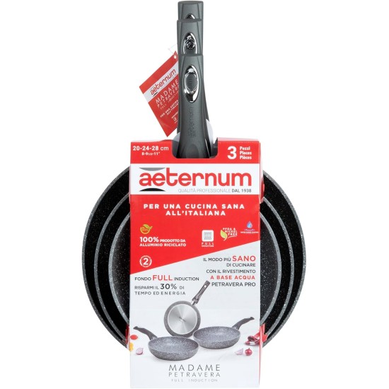 Aeternum Tris di Padelle 20 - 24 - 28cm