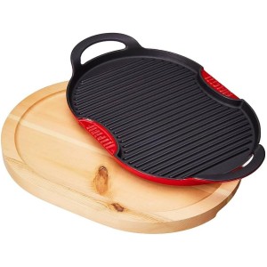 Bistecchiera Aeternum con vassoio  in legno – Piastra per bistecca 2