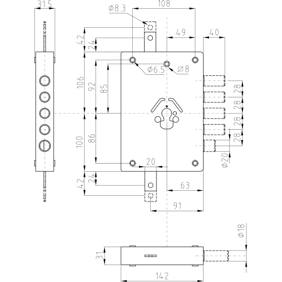 Misure Serratura Dierre Porta Blindata Cilindro Europeo Entrata 60