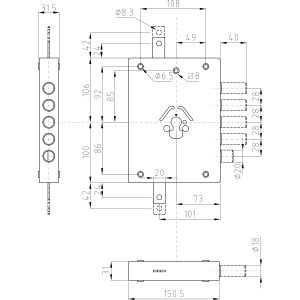 Serratura Dierre Porta Blindata Cilindro Europeo Entr 70 DX 2